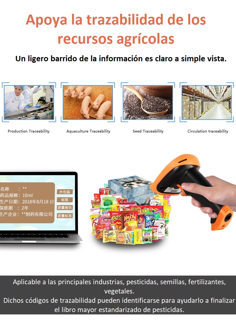 Imagen descriptiva del producto Lector de Código de Barras, QR, PDF417 inalámbrico 1D/2D NETUM S8