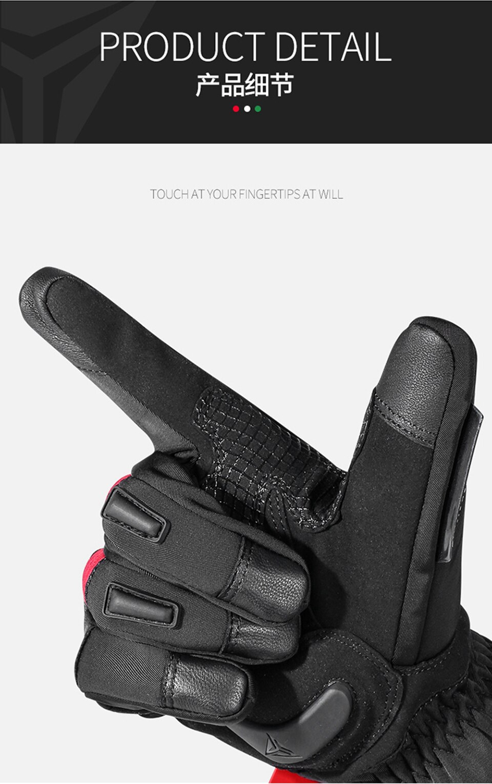 Imagen descriptiva del producto Guantes para motociclismo de Invierno Motowolf MDL0318