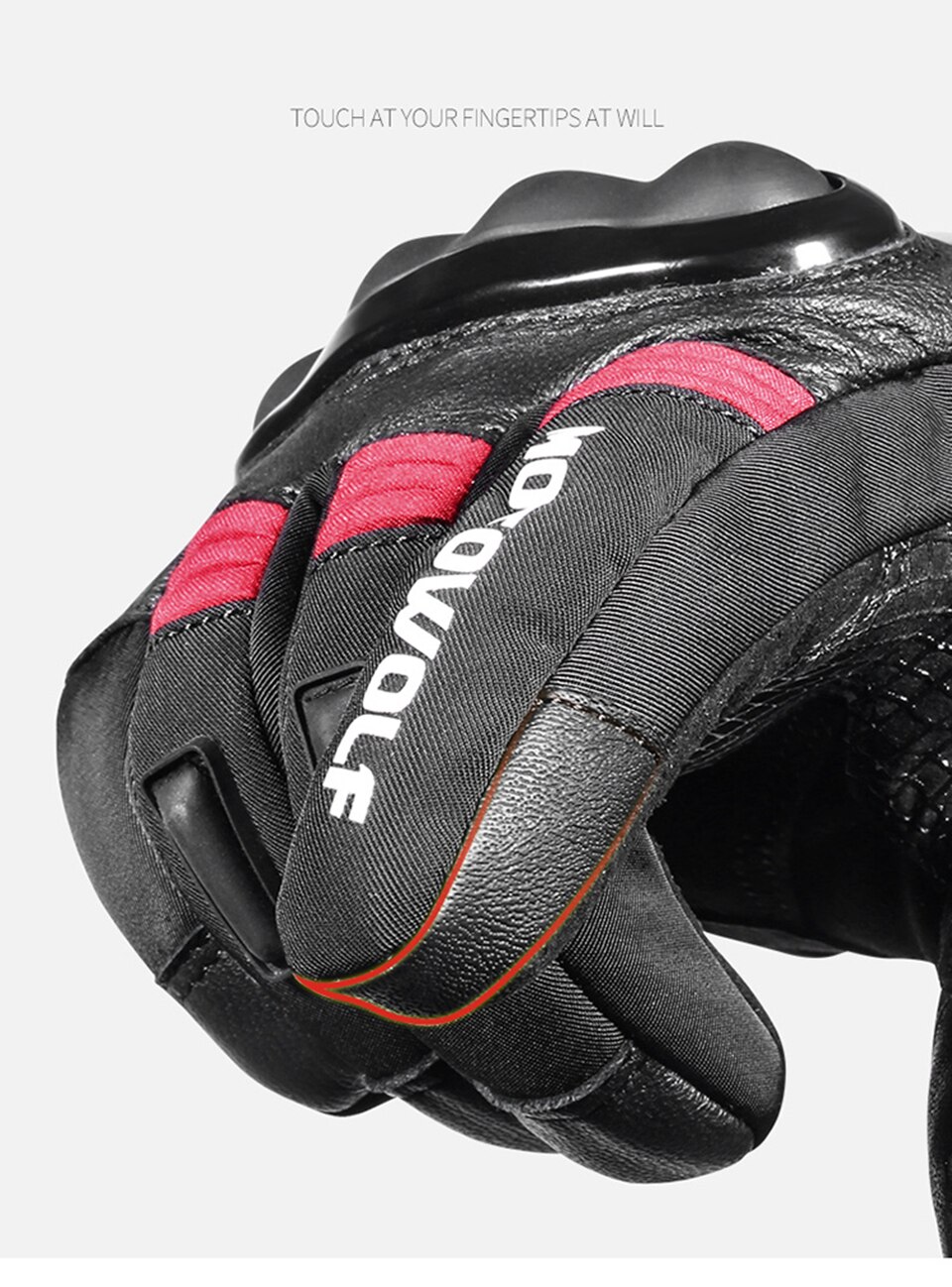 Imagen descriptiva del producto Guantes para motociclismo de Invierno Motowolf MDL0318