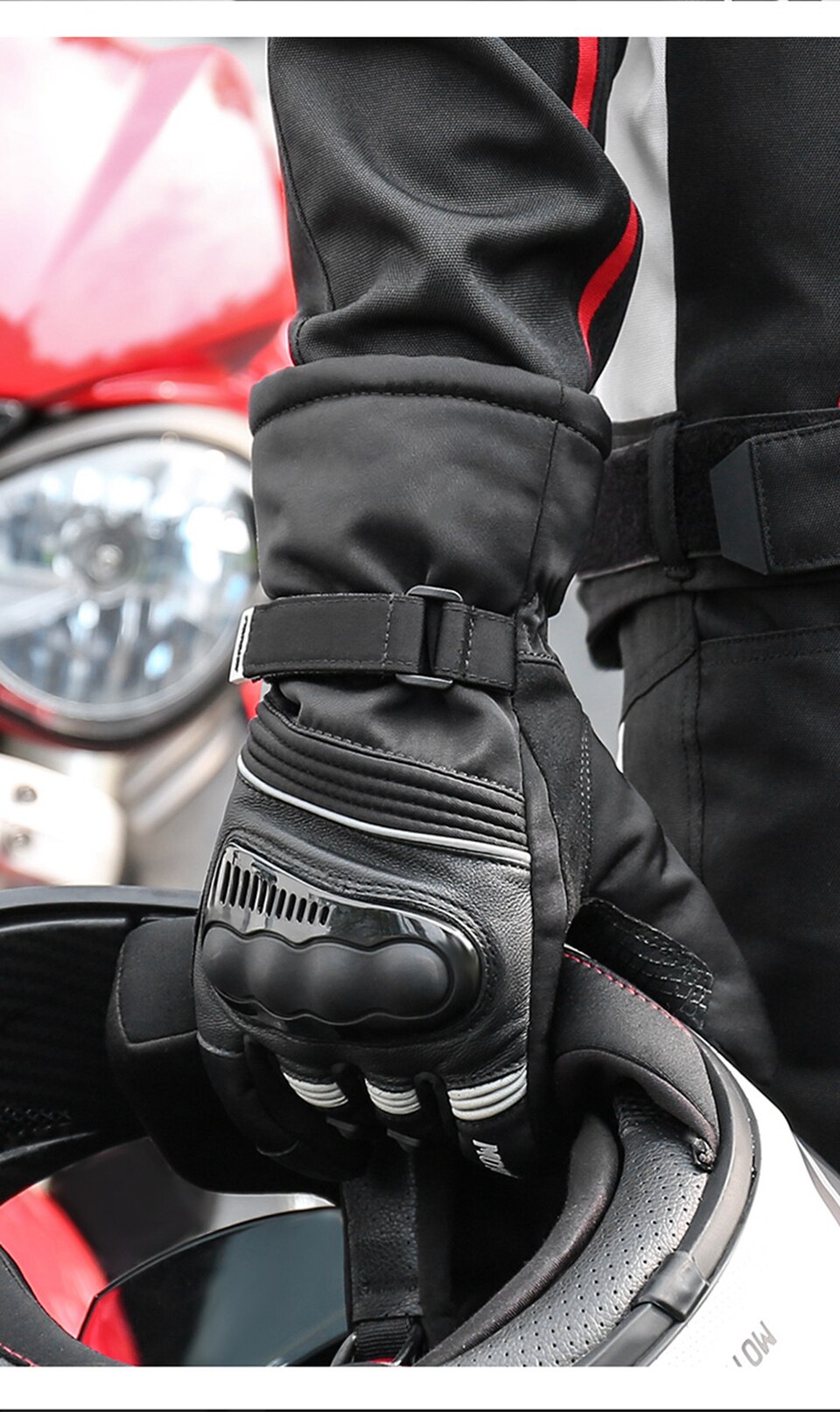 Imagen descriptiva del producto Guantes para motociclismo de Invierno Motowolf MDL0318