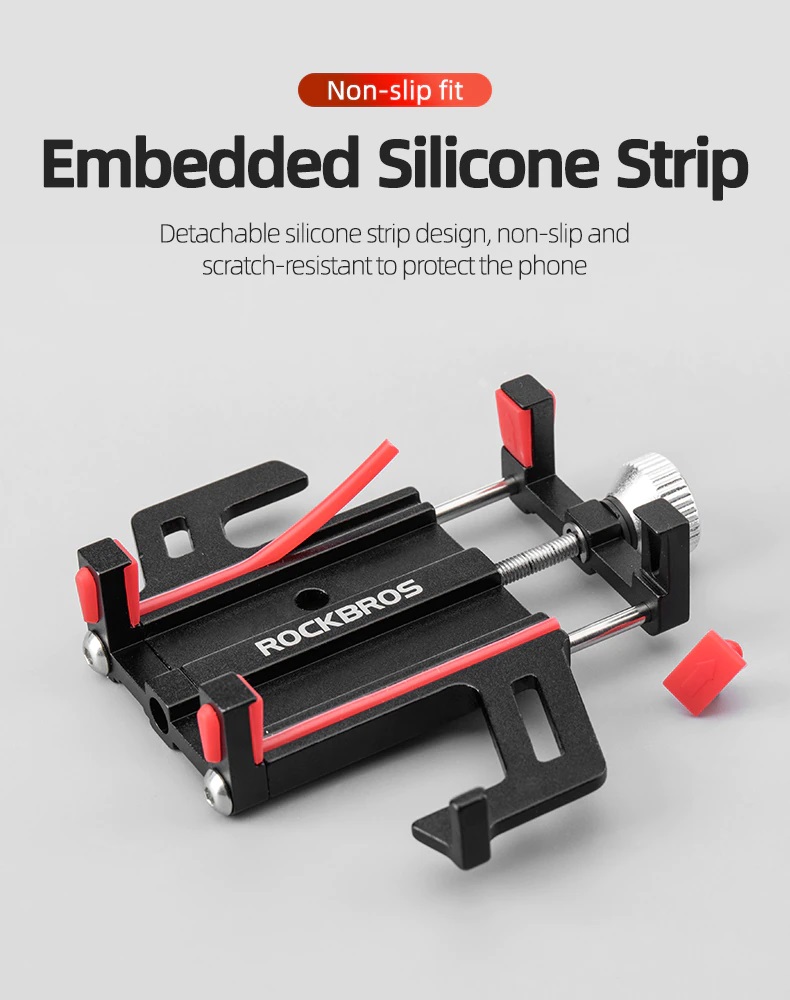 Imagen descriptiva del producto Soporte de Aluminio para celular para bicicleta y moto ROCKBROS 699