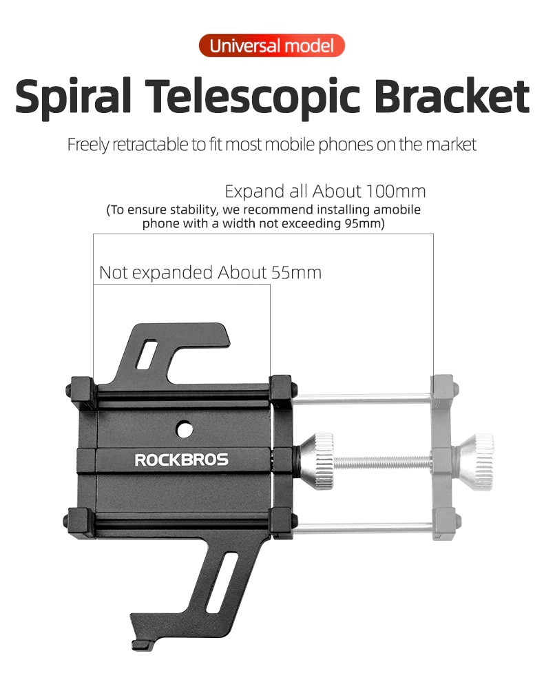 Imagen descriptiva del producto Soporte de Aluminio para celular para bicicleta y moto ROCKBROS 699