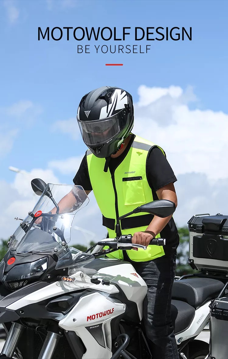 Chaleco Reflectante para motociclismo Oxford 600D MotoWolf 0504 -  Accesorios para Motos