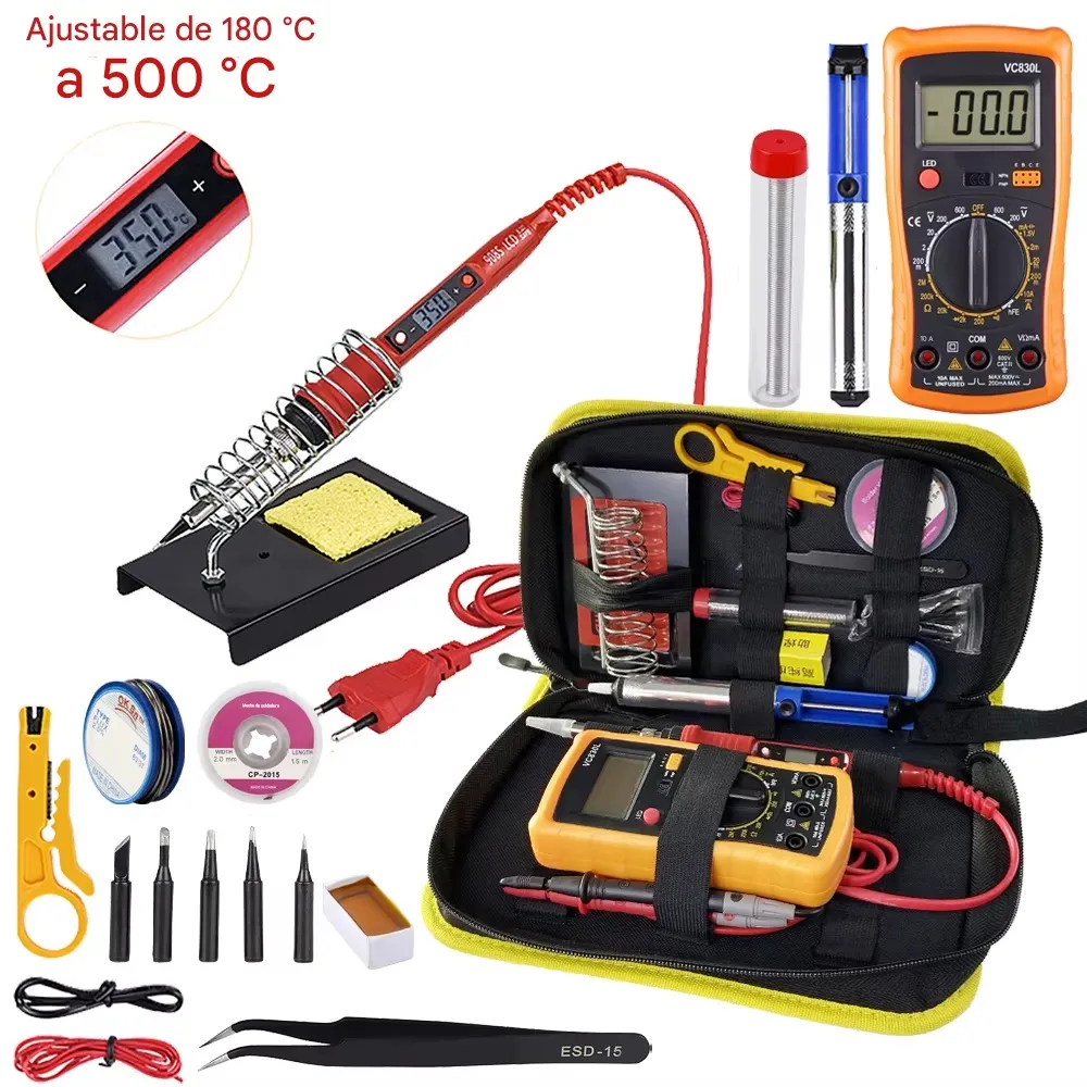 Imagen descriptiva del producto Estación de soldadura eléctrica 80W Ajustable 180-500ºC JCD 908S