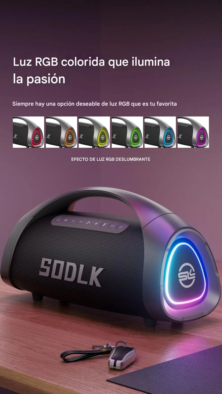 Imagen descriptiva del producto Parlante Altavoz Bluetooth 5.3 Karaoke 2 Mic 320W 30000mAh IPX6 TWS SODLK S1617