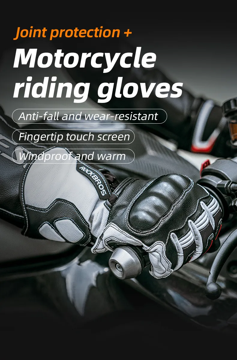 Imagen descriptiva del producto Guantes Para Motociclismo Invierno Dedo Touchscreen Impermeable Rockbros 0354