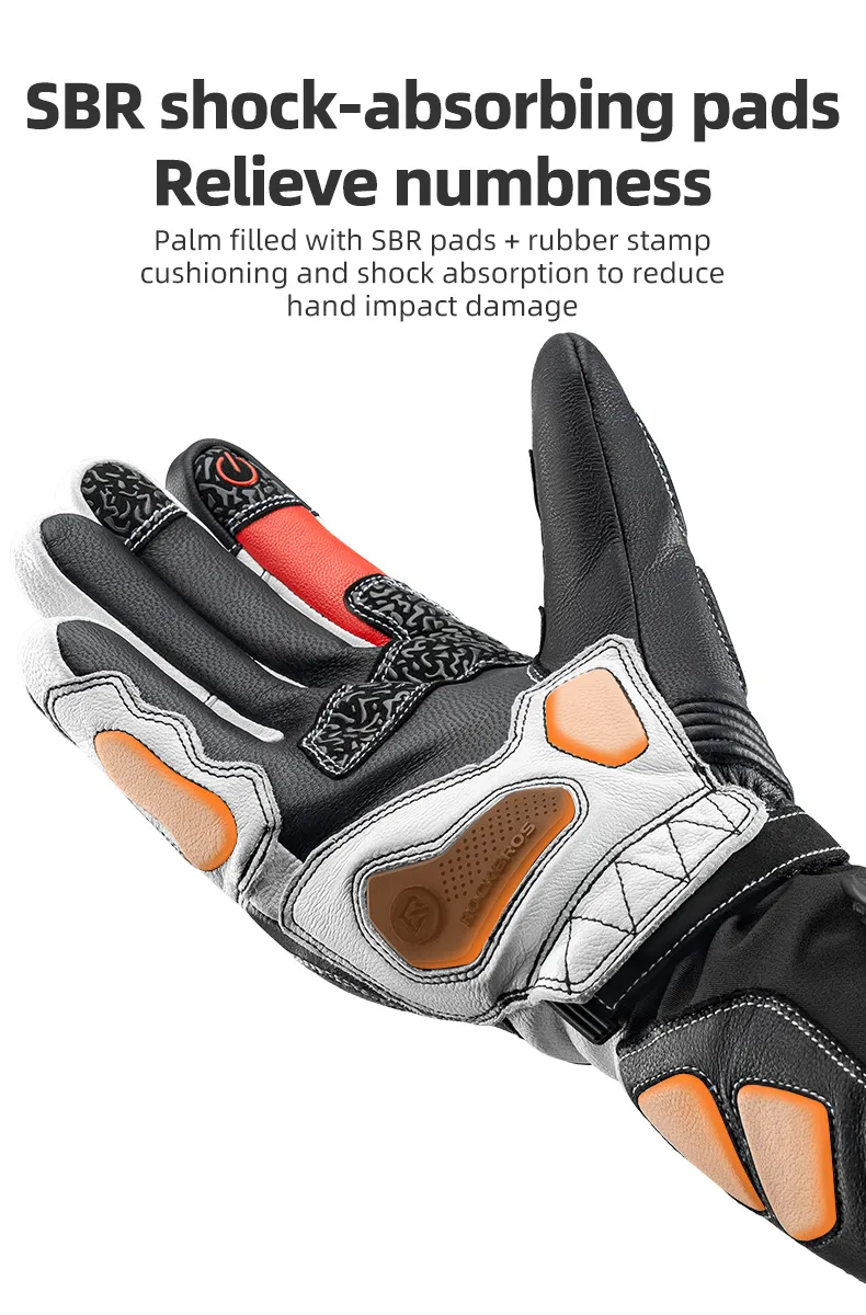 Imagen descriptiva del producto Guantes Para Motociclismo Invierno Dedo Touchscreen Impermeable Rockbros 0354