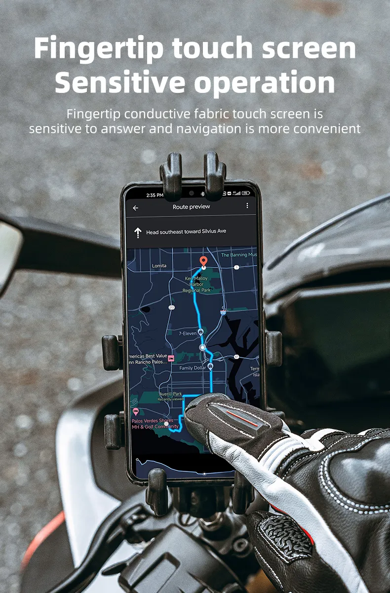 Imagen descriptiva del producto Guantes Para Motociclismo Invierno Dedo Touchscreen Impermeable Rockbros 0354