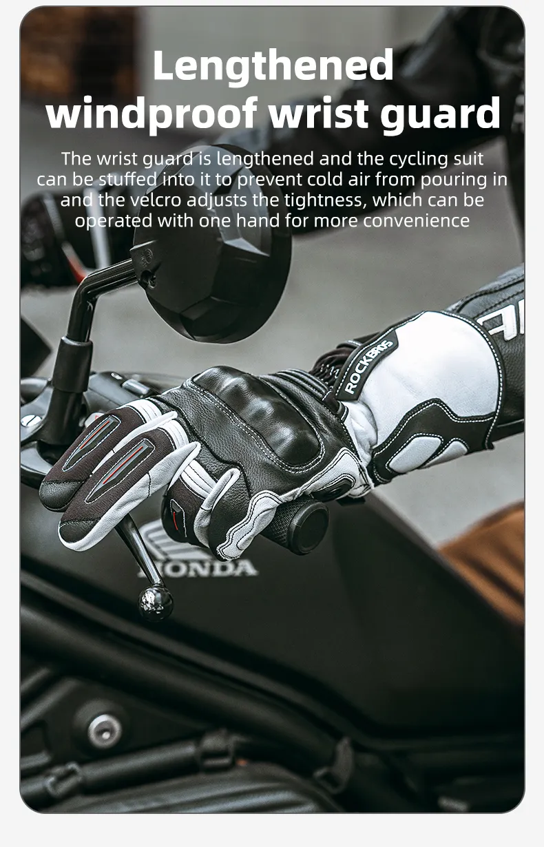 Imagen descriptiva del producto Guantes Para Motociclismo Invierno Dedo Touchscreen Impermeable Rockbros 0354