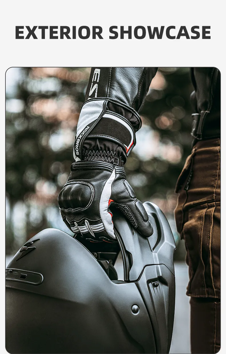 Imagen descriptiva del producto Guantes Para Motociclismo Invierno Dedo Touchscreen Impermeable Rockbros 0354