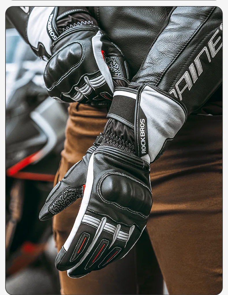 Imagen descriptiva del producto Guantes Para Motociclismo Invierno Dedo Touchscreen Impermeable Rockbros 0354