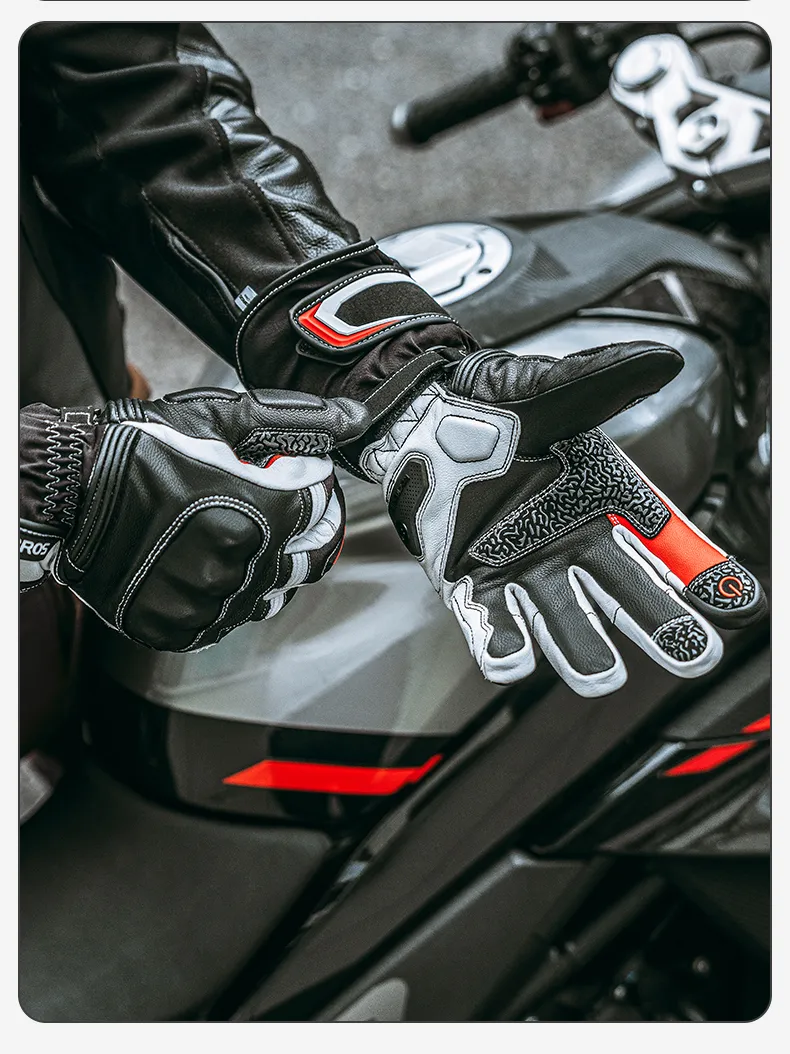 Imagen descriptiva del producto Guantes Para Motociclismo Invierno Dedo Touchscreen Impermeable Rockbros 0354