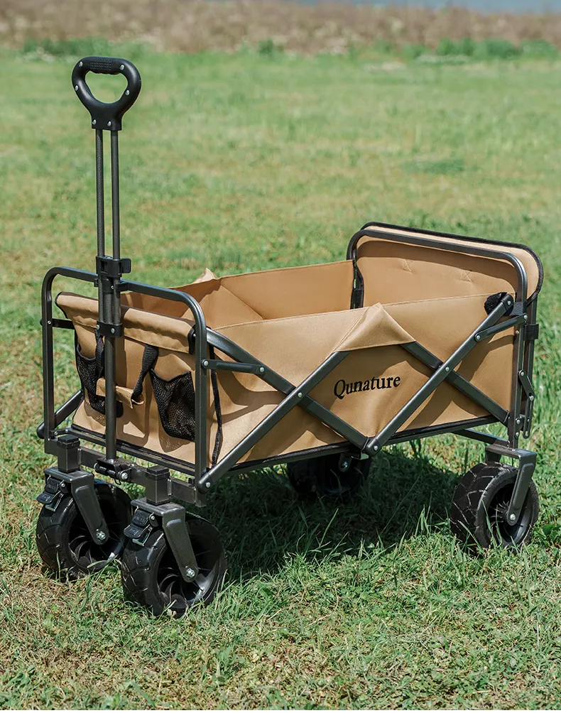 Imagen descriptiva del producto Carro Plegable de Camping Qunature 150–180L 4 Ruedas Todoterreno 150kg