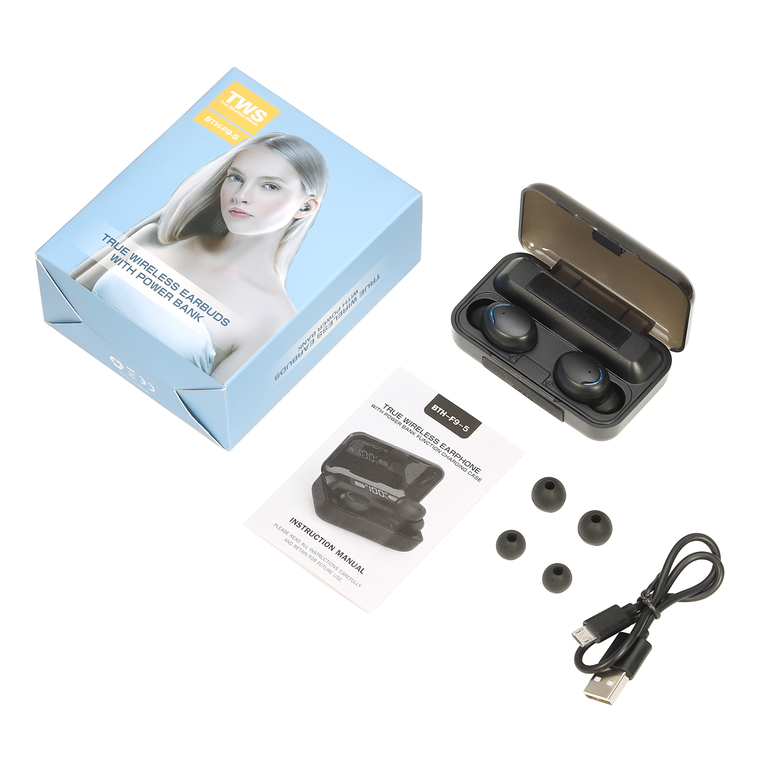Audifonos Bluetooth Inalambricos Tws F9-5 In-ear . – CloudTabit