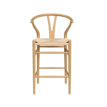 Silla alta De Madera Wishbone Asiento de cuerda LF9-01B - Natural