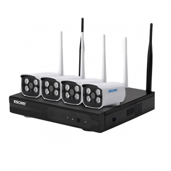 Kit NVR inalámbrico Sistema de 4 Cámaras de seguridad IP Wifi 1080P Escam WNK403