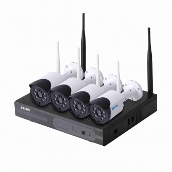 Kit NVR inalámbrico Sistema de 4 cámaras de seguridad IP Wifi 1080P Escam WNK404