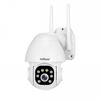 Cámara IP WIFI 3MP 1296P Srihome SH039B Luz LED y Sirena