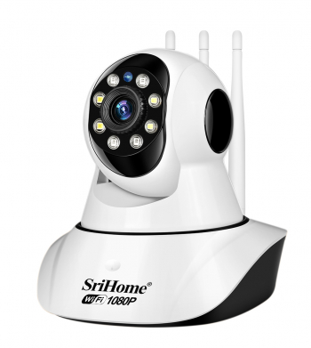 Cámara IP WIFI 2MP FHD 1080P SriHome SP029 Luz LED