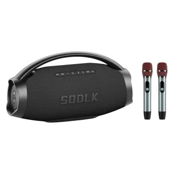 Parlante Altavoz Bluetooth 5.3 Karaoke 2 Mic 320W 18000mAh IPX6 TWS SODLK S1619
