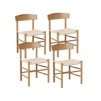 Pack de 4 Sillas para comedor de madera y cuerda Mogensen Shaker LF9-14